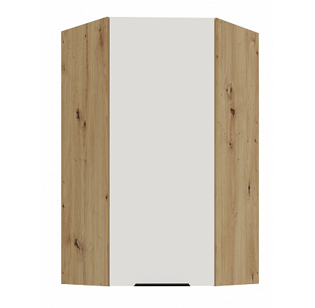 Horní rohová skříňka ARIA - 60x60 GN-108 1F (45°), Dub Artisan/Bílá Crystal AFM - (ANTI-Fingerprint) Horní rohová skříňka ARIA - 60x60 GN-108 1F (45°), Dub Artisan/Bílá Crystal AFM - (ANTI-Fingerprint)