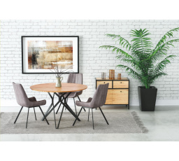 Jídelní stůl PIXEL 2, zlatý dub/černý