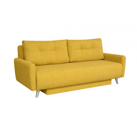 MELÁNIE 3R lux - rozkládací pohovka - látka Hořčicová SS 11, nožky stříbrná  (Mania 3R lux) "FN" (K250)