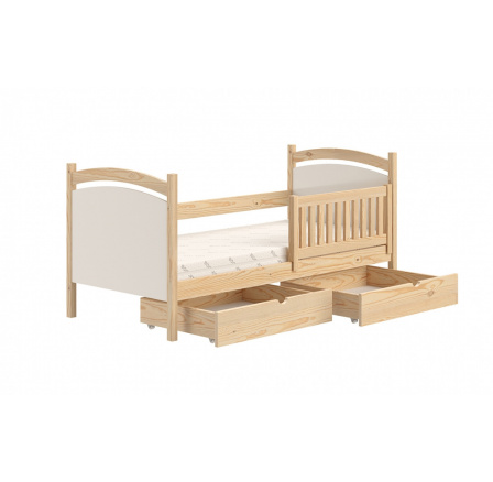 Postel dětská s tabulí na malování Amely - Barva Borovice, rozměr 80x180