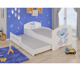 Dvojlůžko s matracemi PEPE II BLUE BEAR 160x80 Bílá