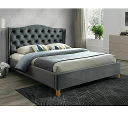 Postel ASPEN Velvet, 160x200 cm, šedý Bluvel 14