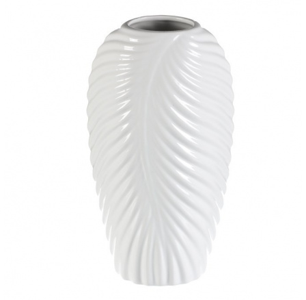 Váza keramická - glazovaná, bílá