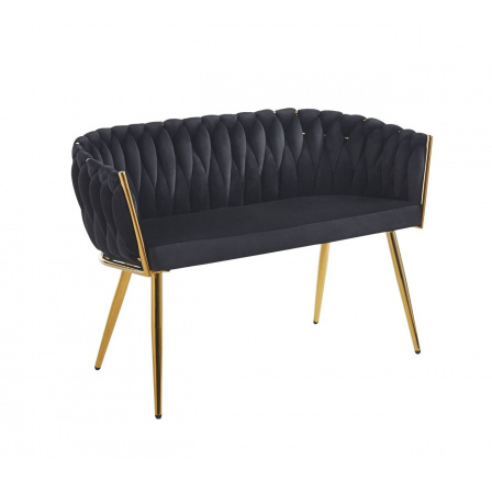 Sofa sametová černá SF2-FXJG G
