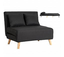 Rozkládací Dvoumístná Pohovka MARRY 2 Černá