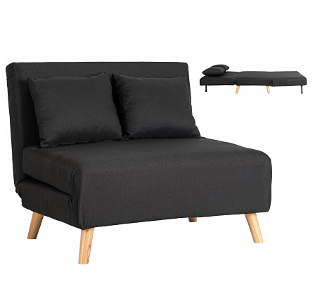 Rozkládací Dvoumístná Pohovka MARRY 2 Černá