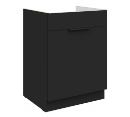 Dolní skřínka SIENA - 60 ZL 1S BB, Černá mat/Černá mat