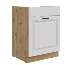 Dolní skřínka STELLO - 60 ZL 1S BB, Dub Artisan/Bílý mat