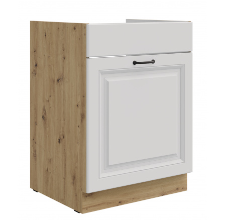 Dolní skřínka STELLO - 60 ZL 1S BB, Dub Artisan/Bílý mat Dolní skřínka STELLO - 60 ZL 1S BB, Dub Artisan/Bílý mat