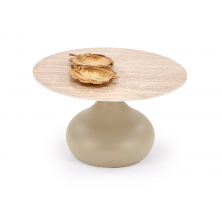 TIMOR 2 konferenční stolek, travertin / kašmír (2ks=1ks)