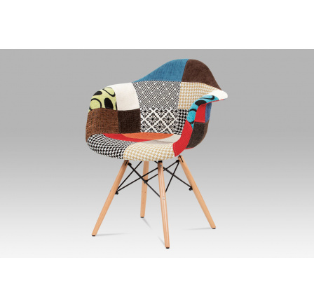 Jídelní židle, patchwork / masiv buk