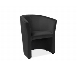 Křeslo TM-1 VELVET, Černý Bluvel 19/Wenge