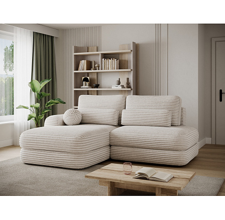 Ripeli Corner Sofa Bed with Storage, Beige Velvet, Left-Hand Facing Modullo 18 180x128 Left 1 Ripeli Corner Sofa Bed with Storage, Beige Velvet, Left-Hand Facing Modullo 18 180x128 Left 1
