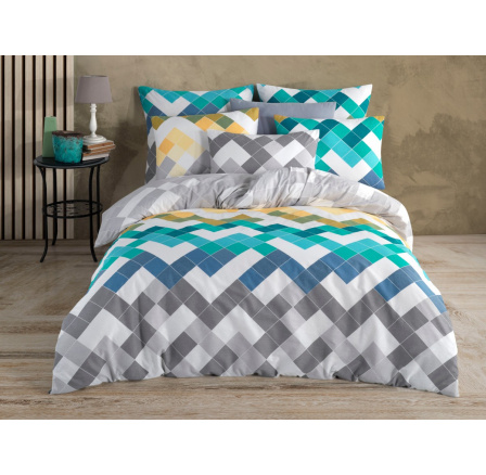 Povlečení francouzské krep 240x220, 70x90 Siesta green Povlečení francouzské krep 240x220, 70x90 Siesta green