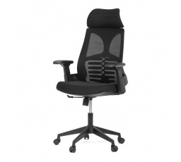Kancelářská židle, houpací mechanismus, černá síťovina, KA-S247 BK