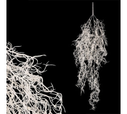 Drátovec - umělý převis, barva bílá s glitry