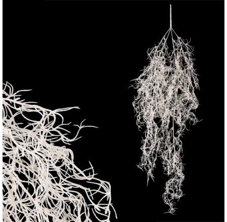 Drátovec - umělý převis, barva bílá s glitry