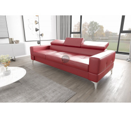 Sofa TOSCANIA III 250 cm přírodní kůže - červená kůže