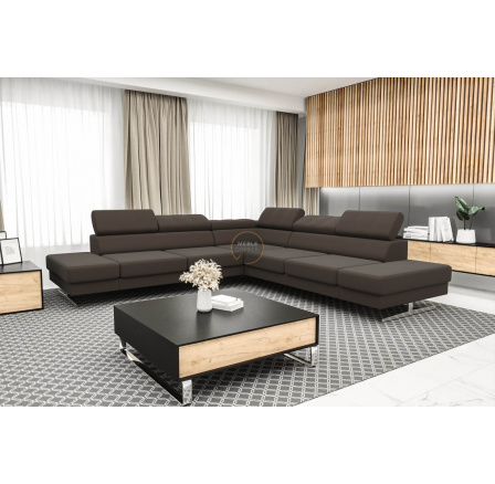 Rohová sedací souprava EMPORIO MAX 300 x 300 - hnědá Rohová sedací souprava EMPORIO MAX 300 x 300 - hnědá