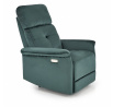 Polohovací křeslo SEMIR s USB, Tmavě zelená
