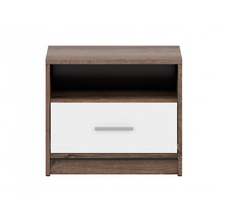 Noční stolek NEPO PLUS KOM1S dub monastery/bílá Noční stolek NEPO PLUS KOM1S dub monastery/bílá