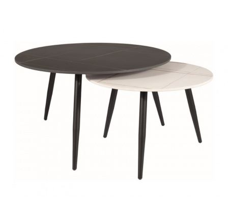 Set konferenčních stolů KORA A, Černá/Bílý mat a černý mat/Bílá Set konferenčních stolů KORA A, Černá/Bílý mat a černý mat/Bílá