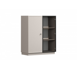 LORINI VITRÍNA 100 2D - kašmír / černý T-bar / sokl