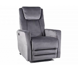 Polohovací křeslo ADONIS VELVET, Šedý Bluvel 14