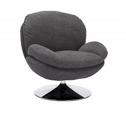 Otočné křeslo BRIGITTE BREGO, Šedá 18/Chrom