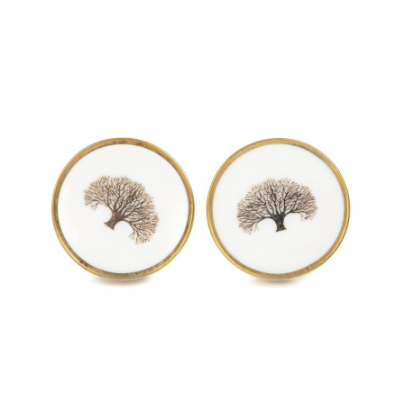 Nábytkové úchytky GAYA kovové s mramorem 4x4cm 874821