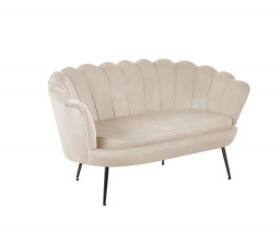Sofa sametová béžová /nohy černé/ SF1-FXJG