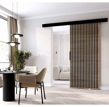 Posuvné dveře STANDART MIX L70, Sonoma/Černá