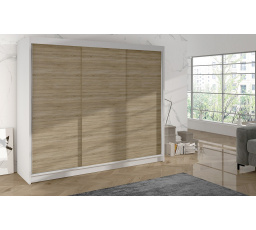 Skříň Debora II 200 - bílá/dub sonoma