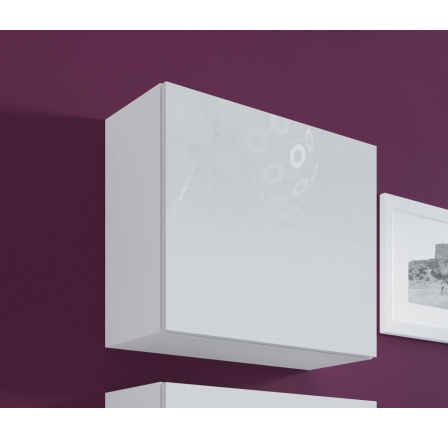 Vitrína VIGO, Bílá mat/Bílý lesk