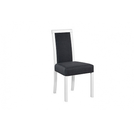 ROMANA 3 - jídelní židle bílá / látka černá č.22 - (ROMA 3) kolekce "DRE"  (K150-Z)