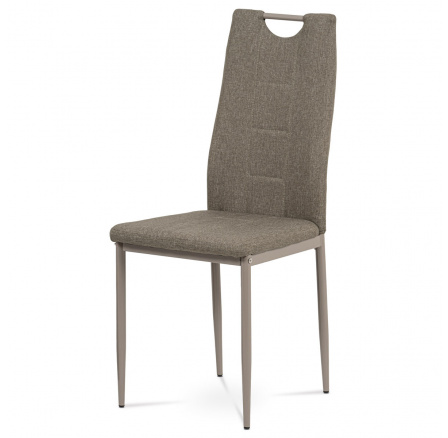 Jídelní židle, cappuccino látka, kov cappuccino lesk Jídelní židle, cappuccino látka, kov cappuccino lesk