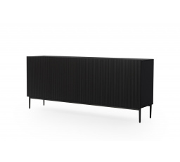 Komoda Nicole 200 cm - Černý mat / černé nohy