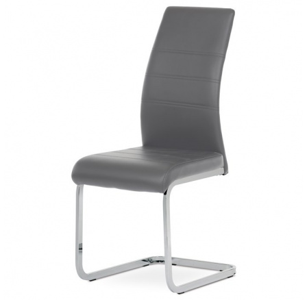 Jídelní židle, šedá, ekokůže, DCL-408 GREY