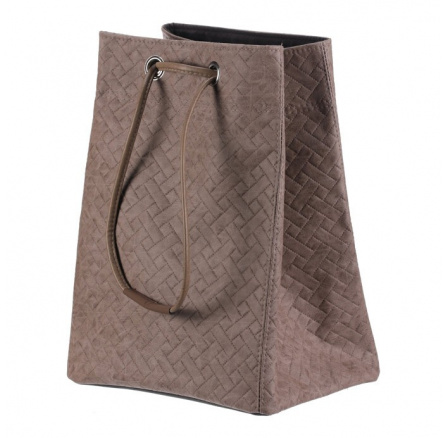 Koš prádelní - látkový, stahovací, hnědá barva Koš prádelní - látkový, stahovací, hnědá barva