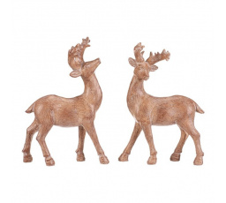 Jelen - 25 cm, polyresin, mix 2, imitace dřeva, cena za 1 ks