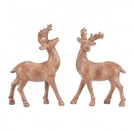 Jelen - 25 cm, polyresin, mix 2, imitace dřeva, cena za 1 ks