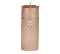 Svíčka vánoční, světle měděná barva. 367g vosku.