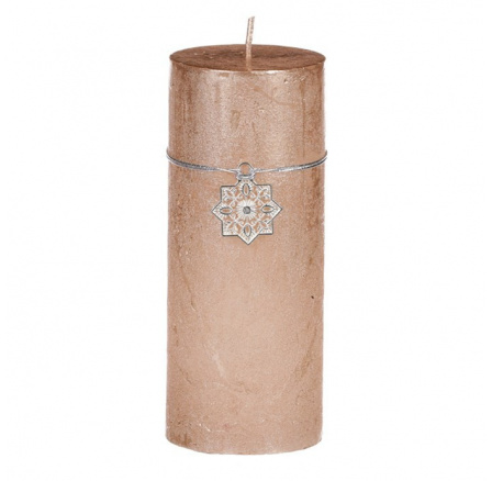 Svíčka vánoční, světle měděná barva. 367g vosku.