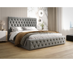 Postel VALENTINO s úložným prostorem - 200x200, Kovová na plynových zvedácích