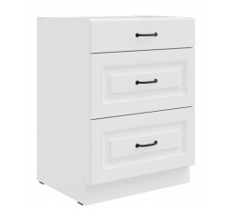 Dolní skřínka STILO - 60 D 3S BB, Bílá/Bílá