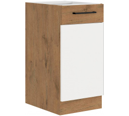 Dolní skřínka VIGO - 40 D 1F BB, Dub Lancelot / Bílý lesk