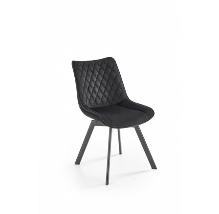 Jídelní otočná židle K520, Černá/Černá