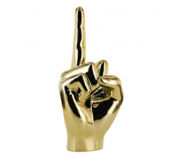 Dekorace, figurka Ruka 1 prst zlatá