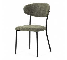 Jídelní židle, zelená, látka bouclé, CT-W1021 GRN2