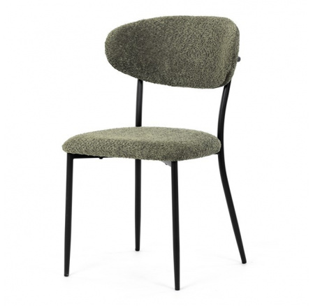 Jídelní židle, zelená, látka bouclé, CT-W1021 GRN2
